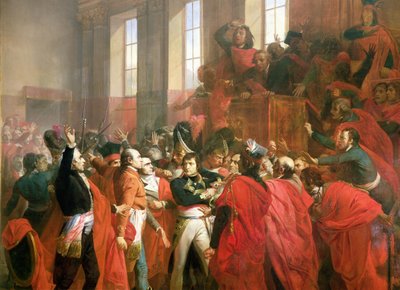 Bonaparte y el Consejo de los Quinientos en St. Cloud, 10 de noviembre de 1799 (detalle) de Francois Bouchot