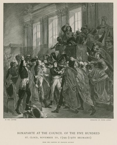 Bonaparte en el Consejo de los Quinientos de Francois Bouchot