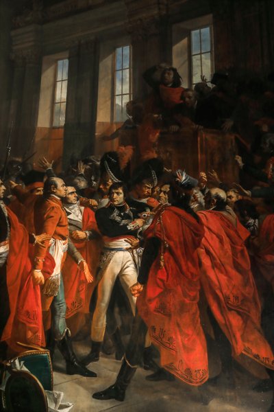 El General Bonaparte en el Consejo de los Quinientos en Saint-Cloud de Francois Bouchot