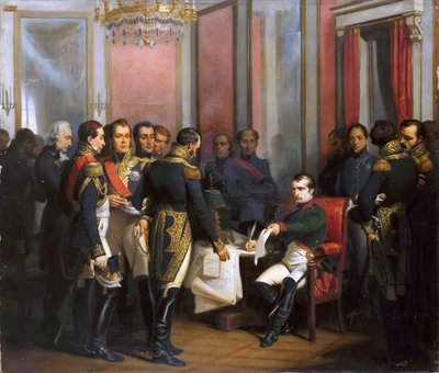 La abdicación de Napoleón en Fontainebleau el 11 de abril de 1814 de Francois Bouchot