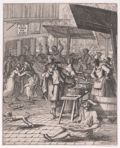 «Un mercado de pescado»; de «Diversos temas destacados extraídos de la historia griega» de Francois Chauveau