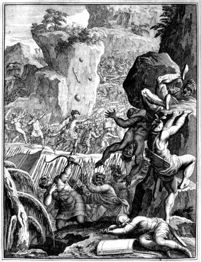 Fuerzas bajo Alarico I, Rey de los Visigodos, en batalla, c. 410, 1654 de Francois Chauveau