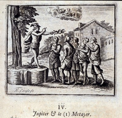 Júpiter y el Metayer. Fábulas de Jean de La Fontaine (1621-95). Ilustración de François Chauveau (1613-1676). Edición de 1728. de Francois Chauveau