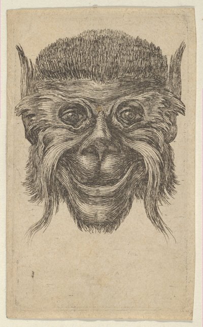 Máscara de mono, de Divers Masques, ca. 1635-45 de Francois Chauveau