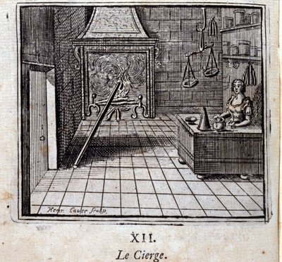 La vela. Fábulas de Jean de La Fontaine (1621-95). Ilustración de François Chauveau (1613-1676). Edición de 1728 de Francois Chauveau