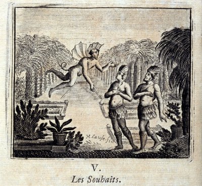 Deseos. Fábulas de Jean de La Fontaine (1621-95). Ilustración de François Chauveau (1613-1676). Edición de 1728 de Francois Chauveau
