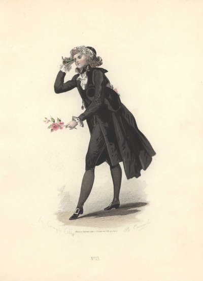 Dandi con lorgnette, era de María Antonieta de Francois Claudius Compte Calix