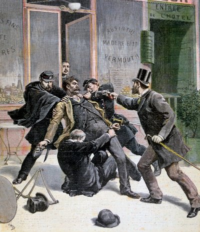 El arresto de Ravachol, 1892 de Francois Claudius Koeningstein