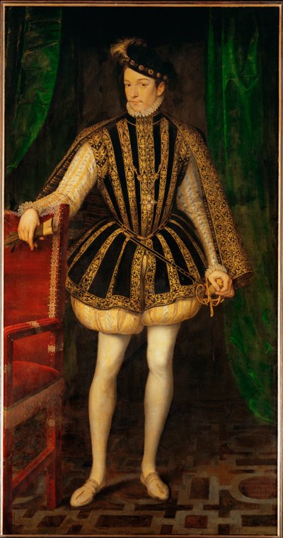 Rey Carlos IX de Francia ... (óleo sobre lienzo) de François Clouet