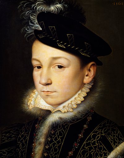 Retrato de Carlos IX de Valois, rey de Francia de François Clouet