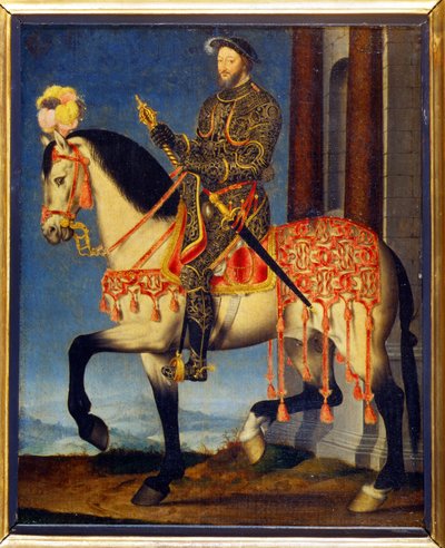Retrato ecuestre de Francisco I de Francia de François Clouet