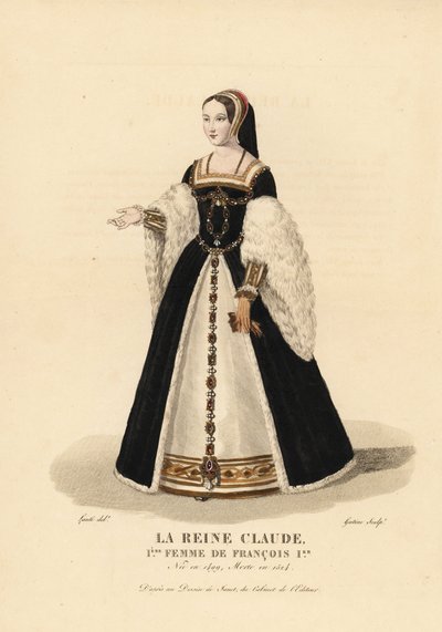 Reina Claudia, primera esposa del rey Francisco I de François Clouet