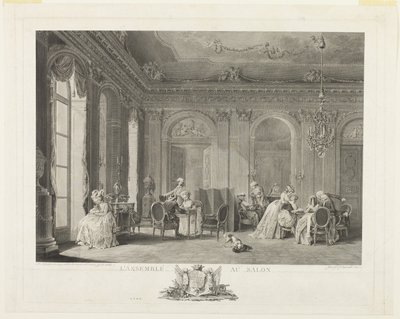 Asamblea en el salón de Francois Dequevauviller