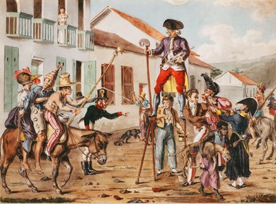 Una escena de carnaval de Francois Desire Roulin