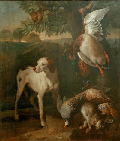 Perro y caza de Francois Desportes