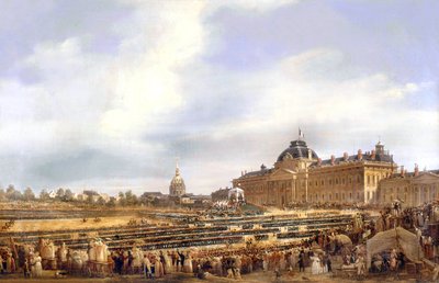 Luis Felipe dando banderas a la guardia nacional en París el 29 de agosto de Francois Dubois