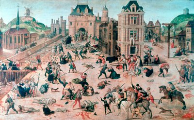 La masacre del Día de San Bartolomé, c1810-1870 de Francois Dubois