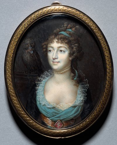 Retrato de Mademoiselle Marie-Anne Adelaide Le Normand, c. 1793 de Francois Dumont