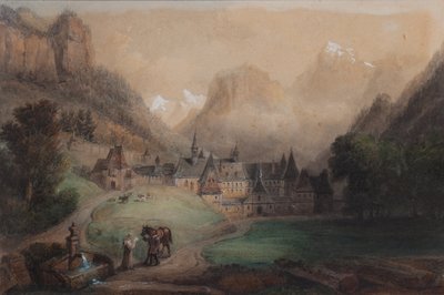 La Grande Chartreuse 1869 (Acuarela sobre papel) de Francois Edme Ricois