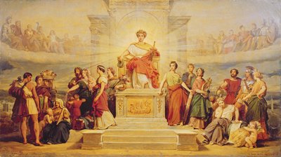 Alegoría de la Ciudad de París, estudio para la decoración del Hotel de Ville, 1842 de Francois Edouard Picot