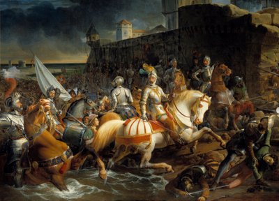 Captura de Calais por Francisco I de Guisa, Duque de Aumale, el 9 de enero de Francois Edouard Picot
