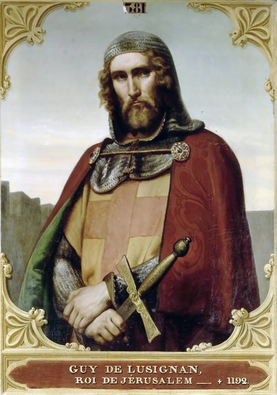 Guy de Lusignan, rey de Jerusalén y Chipre de Francois Edouard Picot