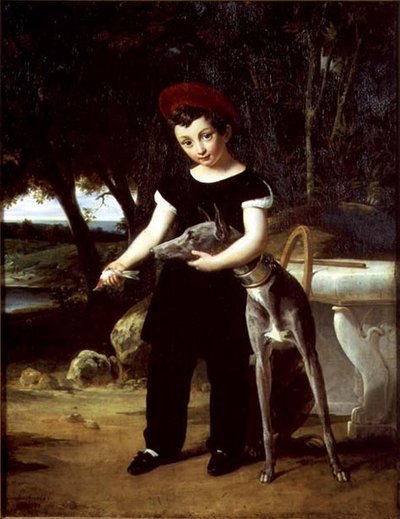 Henri de Francia (1820-83) Duque de Burdeos en la casa de la Duquesa de Angulema en el Chateau de Villeneuve l