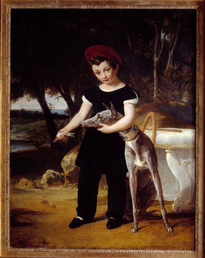 Retrato del Duque de Burdeos (1820-1883), Conde de Chambord en el Chateau de Villeneuve l