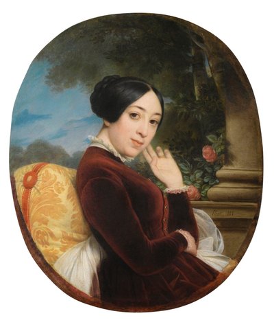 Retrato de la cantante y compositora Pauline Viardot 1821-1910, 1844 de Francois Edouard Picot