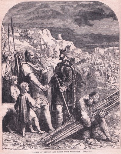 Tratado de Hengist y Horsa con Vortigern AD 600 de Francois Edouard Zier