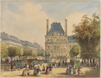 Rue de Rivoli y Pavillon Marsan de Francois Etienne Villeret