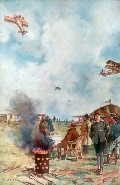 Una inversión un poco cerca del suelo, 1918, 1926 de Francois Flameng