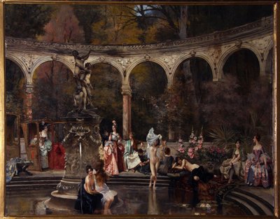 Baño de cortesanas en el siglo XVIII - Pintura de Francois Flameng (1856-1923), óleo sobre lienzo de Francois Flameng