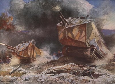 Escena del campo de batalla de la Primera Guerra Mundial de Francois Flameng