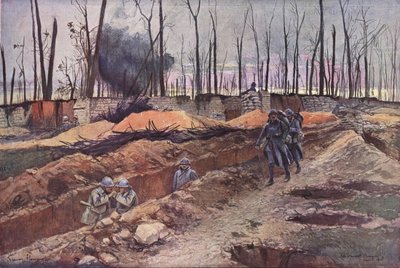 Escena del campo de batalla de la Primera Guerra Mundial de Francois Flameng