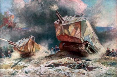 Asalto de tanque francés, julio 1918 de Francois Flameng