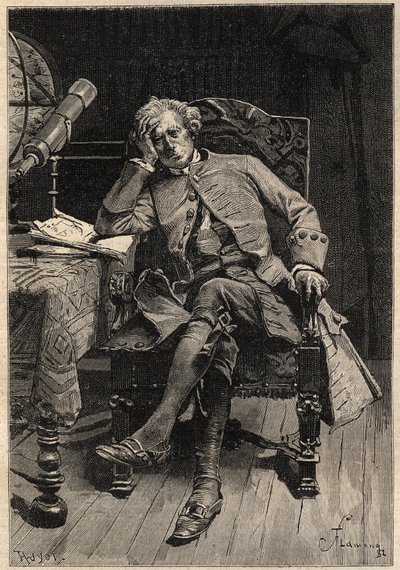 Guy Mannering - ilustración del siglo XIX para la novela de Walter Scott “Guy Mannering o El Astrólogo” (1771-1832) grabado después de Flameng de Francois Flameng