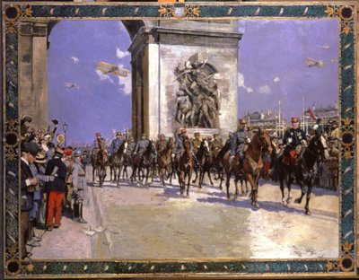 Historia. Francia. Primera Guerra Mundial. Desfile de la Victoria en París, 4 de julio de Francois Flameng