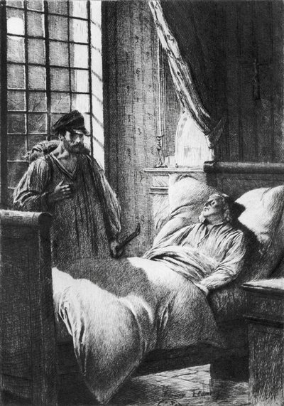 Ilustración de Los Miserables de Victor Hugo (1802-85) de Francois Flameng