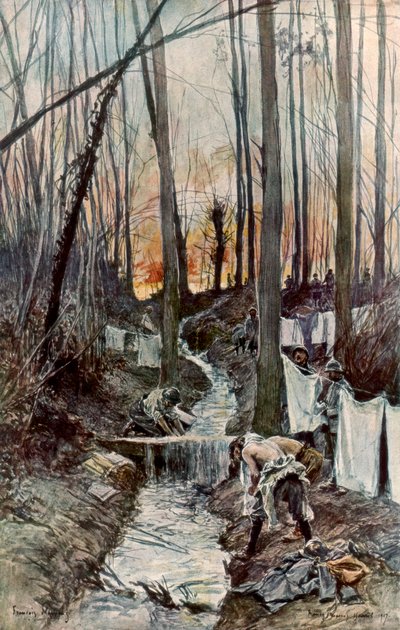 En el bosque de Roucy Aisne, 15 de abril de 1917, 1926 de Francois Flameng