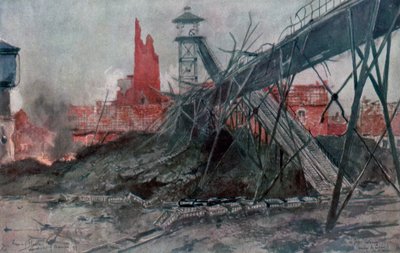 Las minas de Liévin: Pozo de Calonne, Artois, Francia, Primera Guerra Mundial, 1915 de Francois Flameng