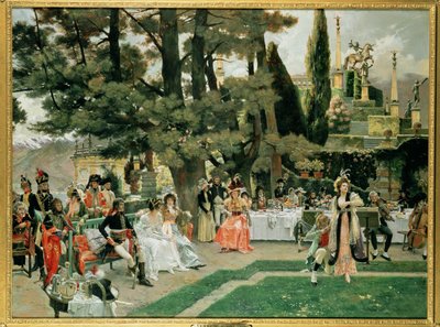 La Recepción de Napoleón I en la Isola Bella en el Quinto Año de su Reinado de Francois Flameng