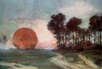 El Regreso del Globo, Artois, Francia, 10 de junio de 1915 de Francois Flameng