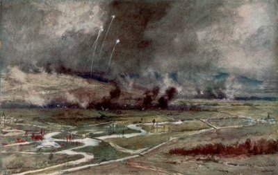 El ataque a las posiciones alemanas al norte del Aisne, 16 de abril de 1917 de Francois Flameng