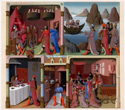 Sergius Orata y otros romanos, 1473-1480 de Francois Fouquet