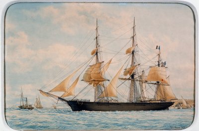 Clipper New York Ocean Herald, por François Roux, acuarela de Francois Geoffroy Roux