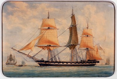 La corbeta La Favorita de Francois Geoffroy Roux