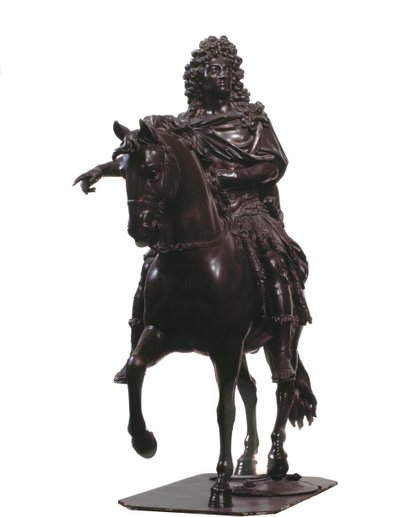 Retrato ecuestre del rey de Francia Luis XIV (escultura de bronce) de Francois Girardon