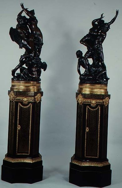El rapto de Proserpina, bases atribuidas a Boule, c.1693-1710 de Francois Girardon