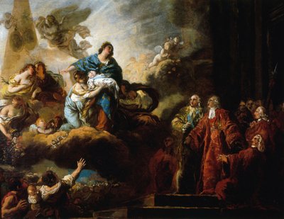 Nacimiento del Delfín 22 de agosto de 1781 de Francois Guillaume Menageot